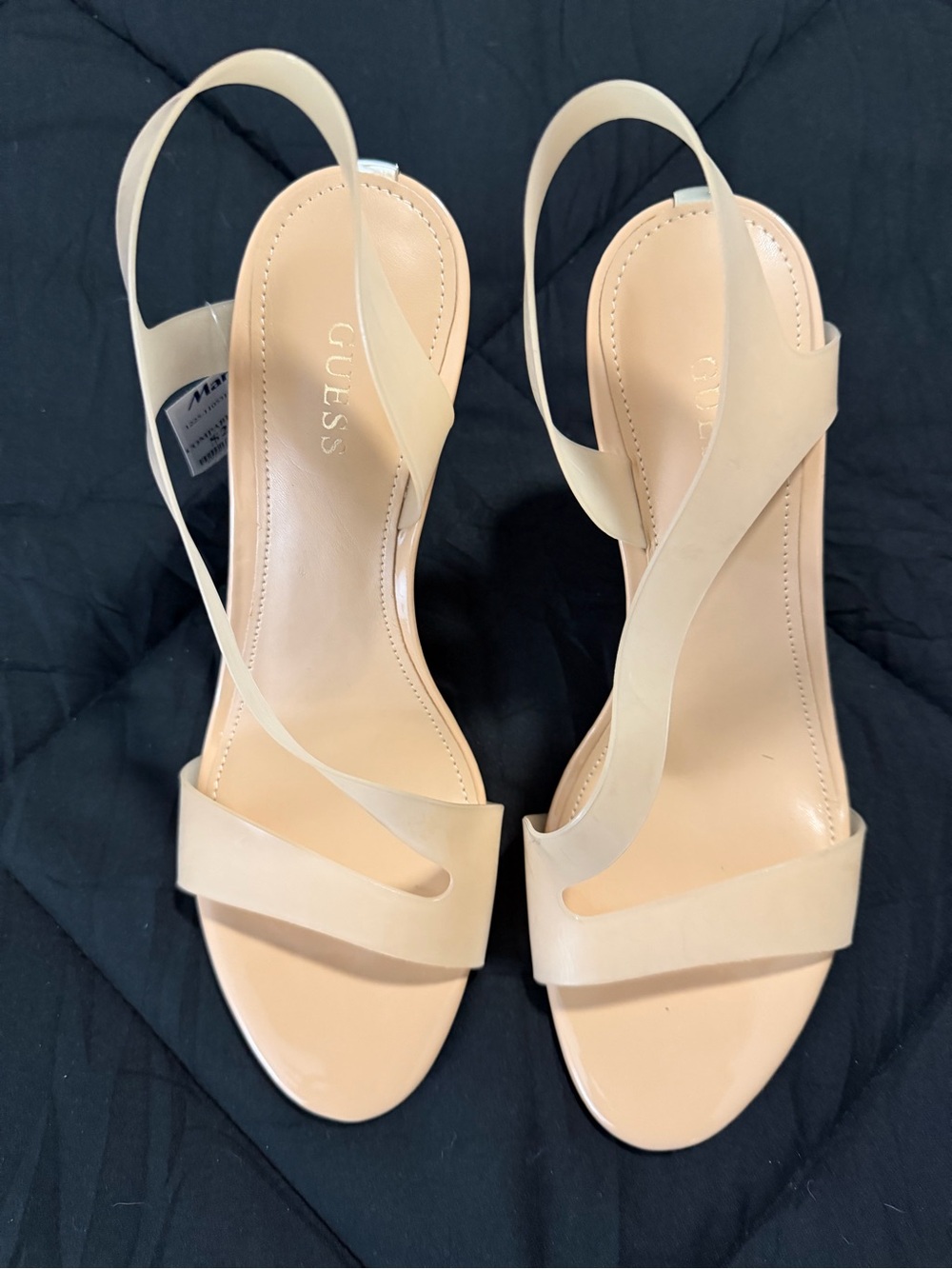 GUESS Beige Strappy Slingback Heels
